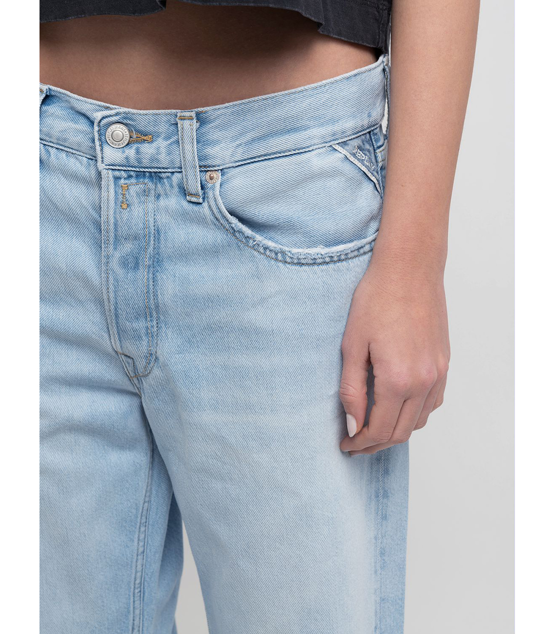 リラックスボーイフィットAUBRYテンセルコットンデニム 詳細画像 スーパーライトブルー 5